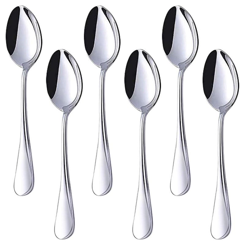 HANSGO Stainless Steel Teaspoons, 6-Piece Coffee & Dessert Spoons Set, 6.7 Inch Small Spoons for Tea, Sugar, Yogurt & Ice Cream, Mirror Polished, Dishwasher Safe - Image 1